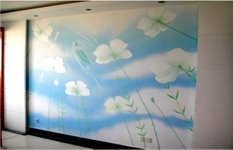 松滋画墙绘怎么画好白云的蓬松感？