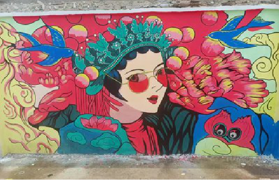 松滋墙体彩绘-网红墙