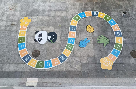 松滋地面游戏彩绘