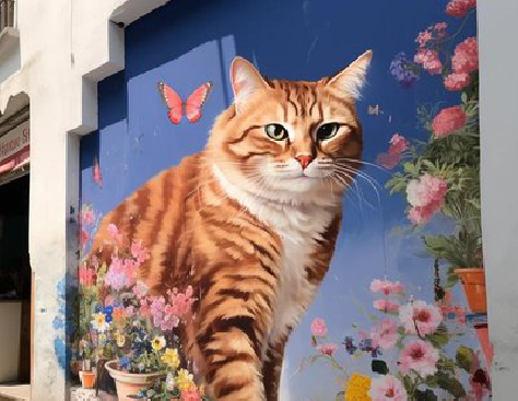 松滋自己绘制有个性的手绘墙