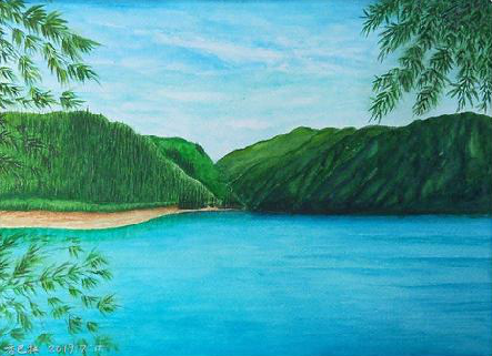 松滋在墙绘中，如何绘画绿水青山？