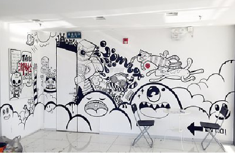 松滋手绘墙并非传统涂鸦。